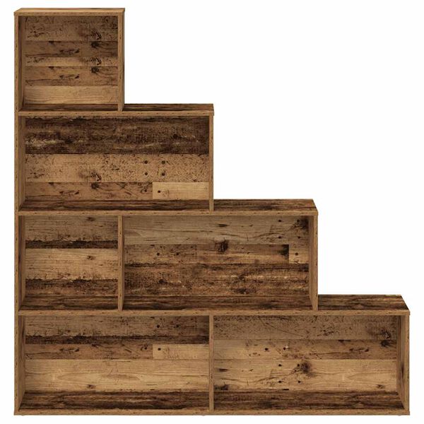 vidaXL bogreol 157x24x160 cm konstrueret træ antikt træ