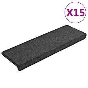 vidaXL trappem&aring;tter 15 stk. 65x21x4 cm antracit rektangul&aelig;r kant