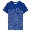 T-shirt til b&oslash;rn str. 140 m&oslash;rkebl&aring;