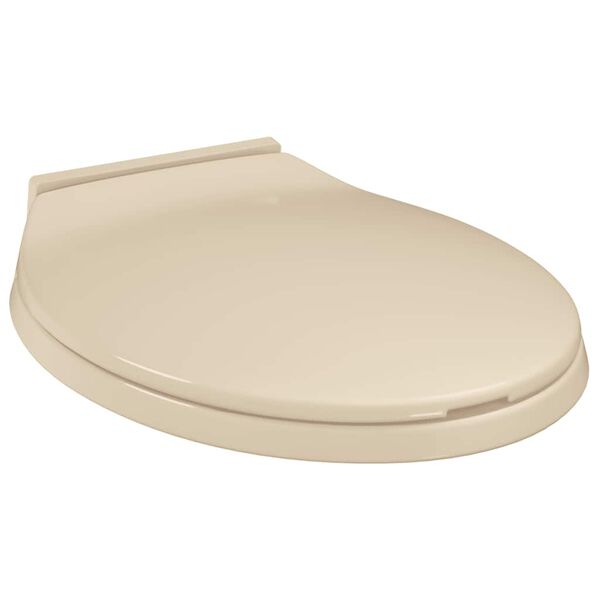 vidaXL soft close toilets&aelig;de oval beige