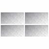 vidaXL Checker plader 4 pcs Sølv 60 x 30 cm Aluminium