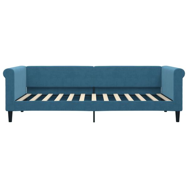 vidaXL daybed med madras 90x200 cm velour bl&aring;
