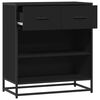 vidaXL skuffeskab 68x35x76 cm konstrueret tr&aelig; sort