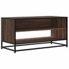 vidaXL tv-bord 91x40x46 cm konstrueret tr&aelig; og metal brun egetr&aelig;sfarve