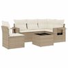vidaXL sofas&aelig;t til haven 6 dele med hynder polyrattan beige