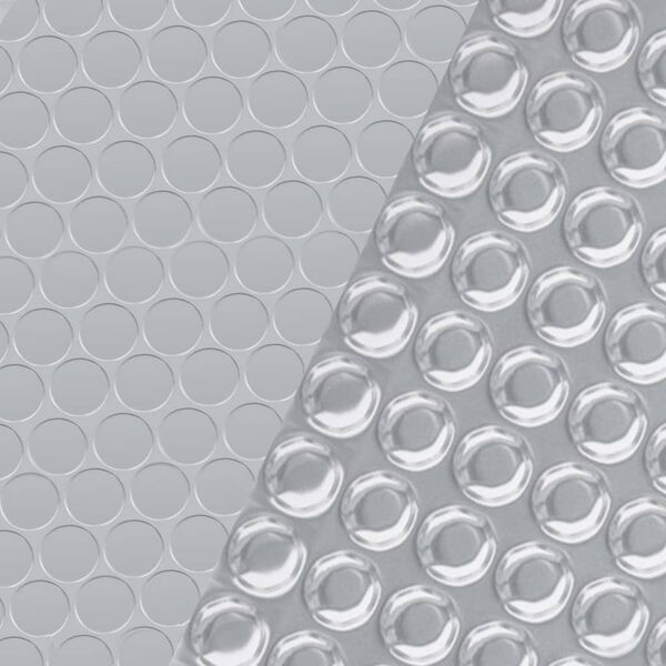 vidaXL poolovertræk 732x366 cm PE sølvfarvet