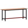 vidaXL arbejdsb&aelig;nk 200x55x81,5 cm massivt b&oslash;getr&aelig; og metal