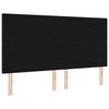 vidaXL LED sengegavl med LED -strimmellys Sort 180 cm Polyester