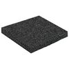 vidaXL Gummigranulat terrasseplade Sort 9 x 9 x 0,8 cm Gummi