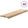 vidaXL trappem&aring;tter 8 stk ubehandlet 100x30x2 cm massivt egetr&aelig;