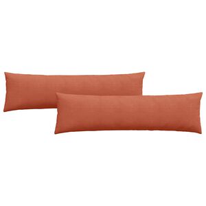 vidaXL Sofapuder 2 pcs R&oslash;d orange 145 x 40 cm Velourstof