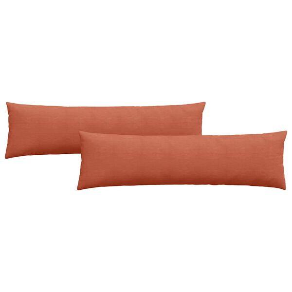 vidaXL Sofapuder 2 pcs Rød orange 145 x 40 cm Velourstof
