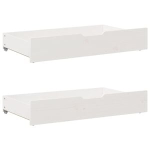 vidaXL sengeskuffer 2 stk. 95x55x17 cm massivt fyrretr&aelig; hvid