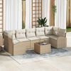 vidaXL Havesofa S&aelig;t Beige 55 x 55 x 37 cm polyrattan