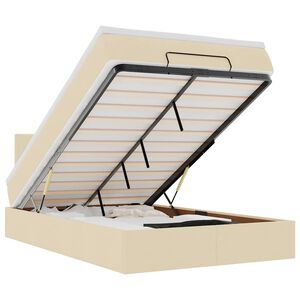 vidaXL osmannisk sengeramme med madras 120x190 cm stof cremefarvet