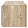 vidaXL væghængt tv-bord med LED-lys 80x35x31 cm sonoma-eg