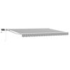 vidaXL Manuel markise-ramme med LED-lys Anthracit og hvid 4 &times; 3,5 m