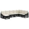 vidaXL Havesofa S&aelig;t 8 stk. 8-personers Sort polyrattan