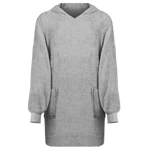 vidaXL T&aelig;ppe-hoodie KINN Gr&aring; L Bomuld
