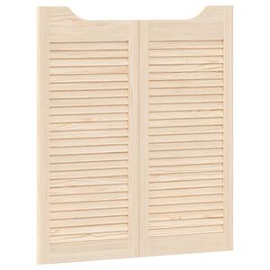 vidaXL Svingd&oslash;re 2 stk. 90 x 40 cm Massivt fyrretr&aelig; Naturfarvet
