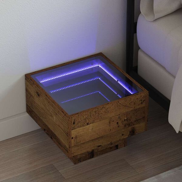 vidaXL Sofabord Gammelt tr&aelig; 40 x 40 x 30 cm Konstrueret tr&aelig;