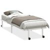 vidaXL sengeramme uden madras foldbare 75x190 cm st&aring;l hvid