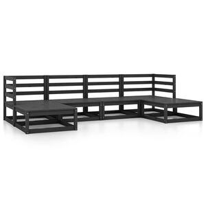 vidaXL lounges&aelig;t til haven 6 dele massivt fyrretr&aelig;