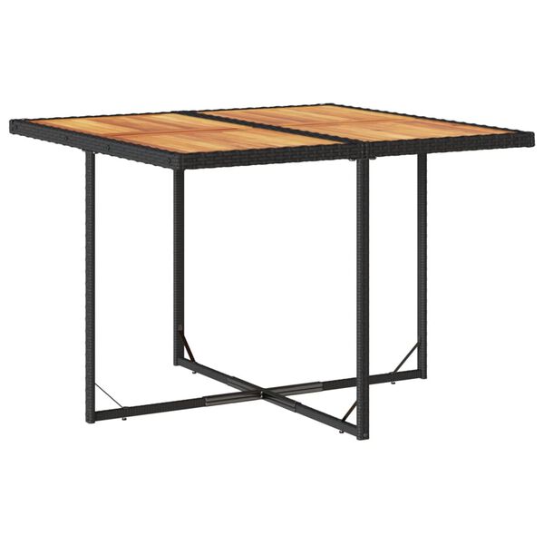 vidaXL spisebordss&aelig;t til haven 5 dele med hynder polyrattan sort