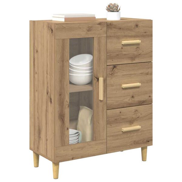 vidaXL Sideboard Artisan Egetr&aelig; 69,5 x 34 x 90 cm Konstrueret tr&aelig;