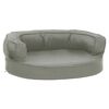 vidaXL ergonomisk hundeseng 60x42 cm h&oslash;r-look gr&aring;