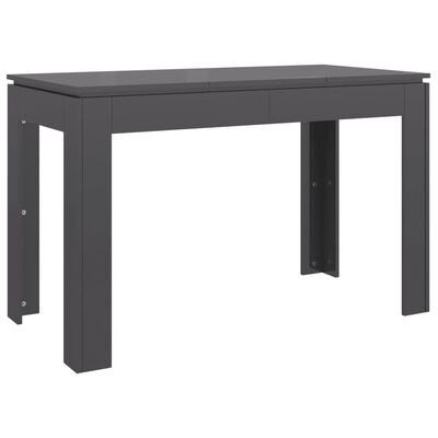 vidaXL spisebord 120x60x76 cm konstrueret træ grå højglans