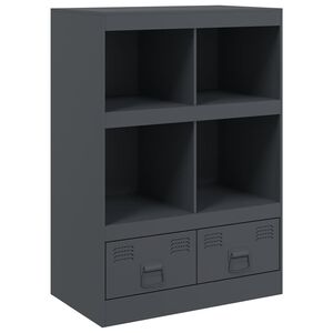 vidaXL skab 67x39x95 cm st&aring;l antracitgr&aring;