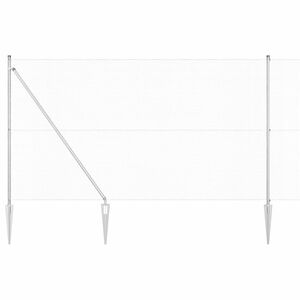 vidaXL Hegnsp&aelig;l S&oslash;lv 25 x 1,5 m (16 x 16 mm net) St&aring;l