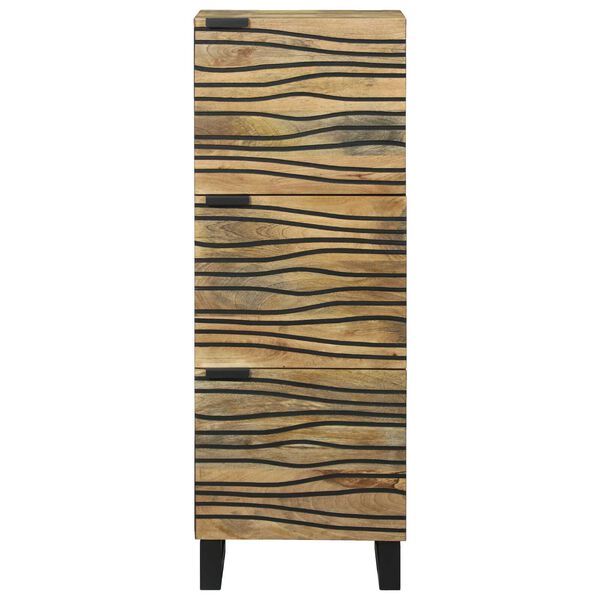 vidaXL Highboard Brun 40 x 33 x 110 cm Massivt mangotræ