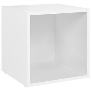 vidaXL tv-bord 37x35x37 cm konstrueret tr&aelig; hvid