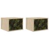 vidaXL V&aelig;gmonteret natbord ELBURG 2 stk. Sonoma-eg 36 x 33 x 25 cm