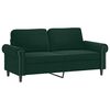 vidaXL 2-personers sofa med pyntepuder 140 cm velour m&oslash;rkegr&oslash;n