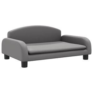 vidaXL sofa til b&oslash;rn 70x45x30 cm kunstl&aelig;der gr&aring;