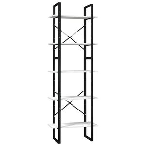 vidaXL bogreol 60x30x175 cm 5 hylder massivt fyrretr&aelig; hvid