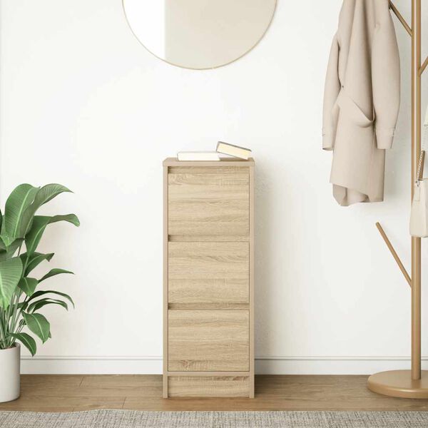 vidaXL skænk 29,5x34x76 cm konstrueret træ sonoma-eg