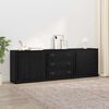 vidaXL Sideboards 3 pcs Sort eg 210 x 35,5 x 67,5 cm Konstrueret tr&aelig;