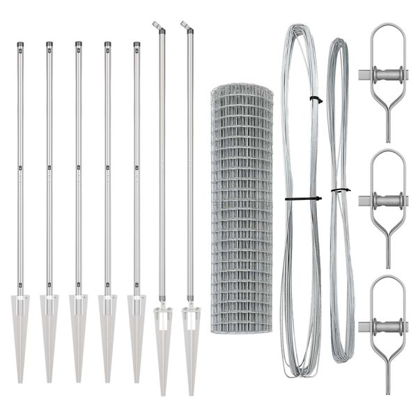 vidaXL Hegn med stolper S&oslash;lv 1.2 x 10 m St&aring;l