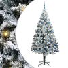 vidaXL Kunstigt juletr&aelig; Hvid 240 cm PVC og St&aring;l og Plastik