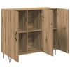 vidaXL Sideboard Artisan Egetr&aelig; 90 x 32,5 x 80 cm Konstrueret tr&aelig;