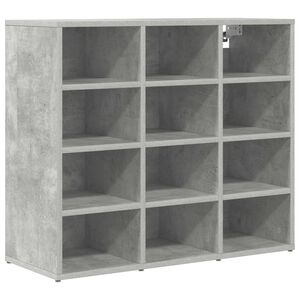 vidaXL Sko skab 77,5 x 30 x 67 cm Konstrueret tr&aelig; Betongr&aring;