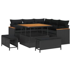 vidaXL Havesofa S&aelig;t 8 stk. 5-Antal s&aelig;der Sort Poly rattan