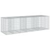 vidaXL gabionkurv med cover 350x100x100 cm galvaniseret jern