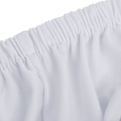 vidaXL elastisk 3-personers sofabetræk polyesterjersey hvid