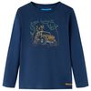 Lang&aelig;rmet T-shirt til b&oslash;rn str. 116 marinebl&aring;