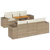 vidaXL sofas&aelig;t til haven 7 dele med hynder polyrattan beige